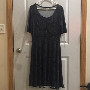 LuLaRoe Dress | Size: XL | Black & Beige Paisley